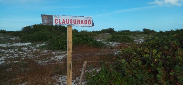 Clausuran delimitación ilegal en Chuburná Puerto