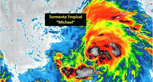 Tormenta Tropical Michael mantiene vientos de hasta 95 km/h