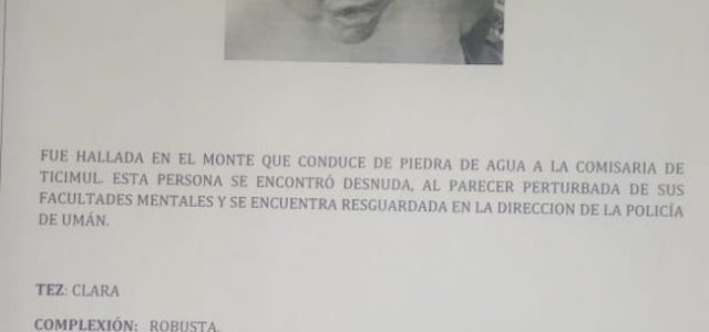 Aparece mujer desnuda en montes de Umán