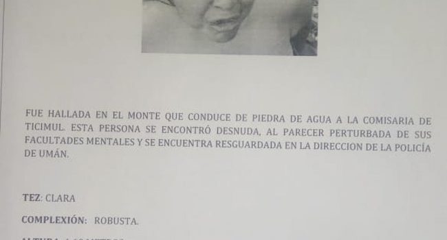 Aparece mujer desnuda en montes de Umán