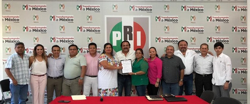 Aspirantes a la presidencia estatal del PRI Yucatán, firman Pacto de Civilidad
