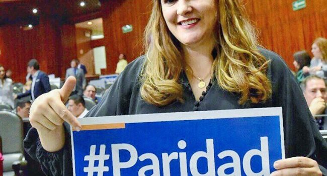 Celebra Cecilia Patrón aprobación de paridad en espacios de servicio público