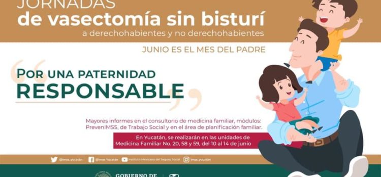 IMSS Yucatán lanzó una campaña para realizar vasectomía sin bisturí