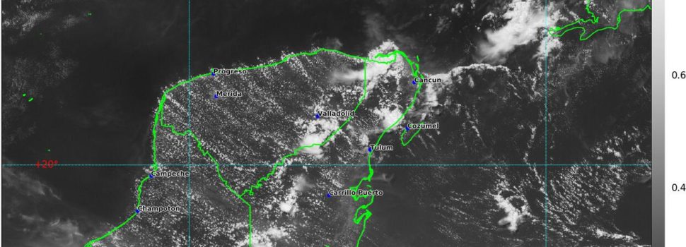 Calor y lluvias se pronostican para mañana viernes en la Península de Yucatán
