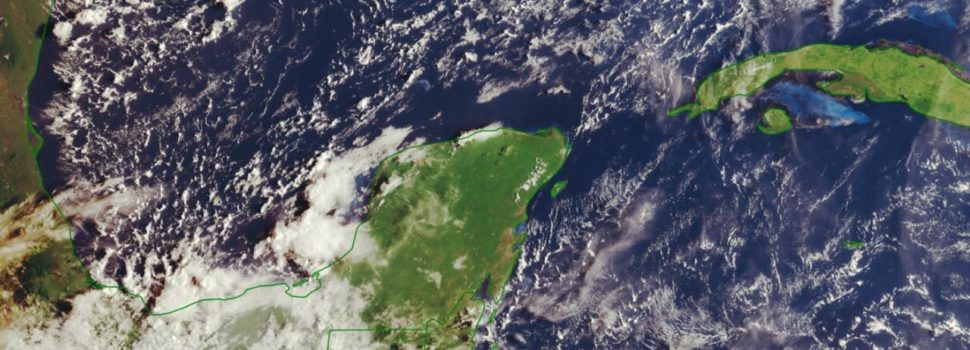 Este domingo se esperan chubascos nocturnos para la Península de Yucatán