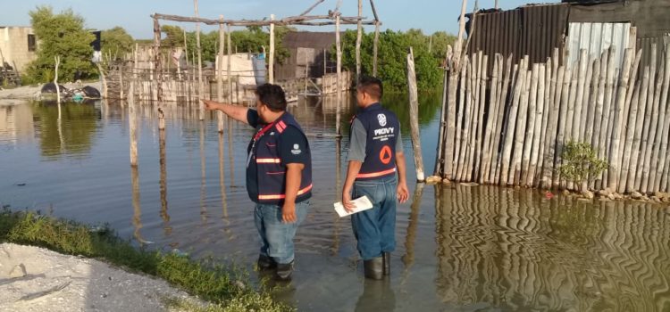Gobierno de Yucatán atiende emergencia por el ingreso de agua en viviendas de Celestún
