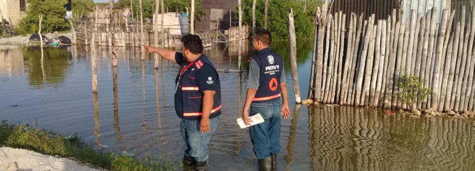 Gobierno de Yucatán atiende emergencia por el ingreso de agua en viviendas de Celestún