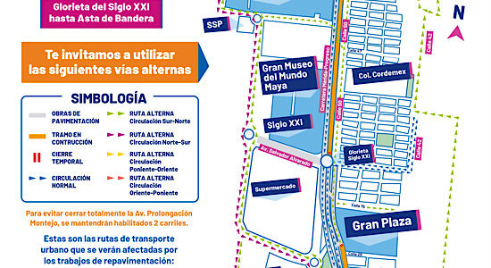 Checa estas vías alternas: este miércoles cierran Prolongación Montejo
