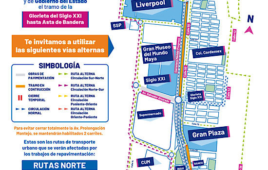 Checa estas vías alternas: este miércoles cierran Prolongación Montejo