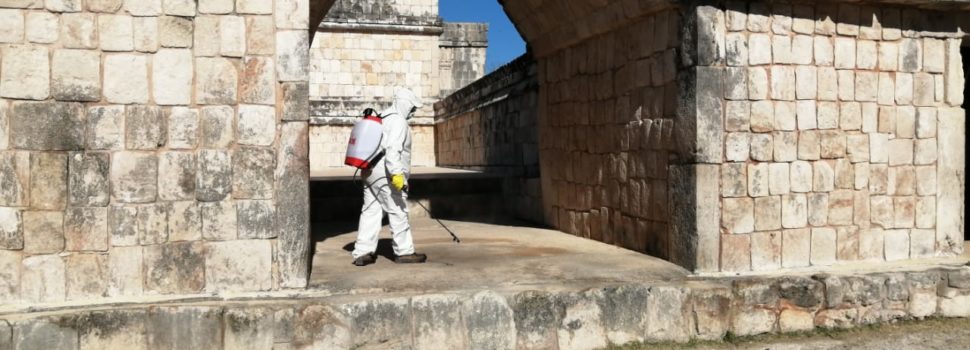 INAH Yucatán sanitiza Chichén Itzá, Uxmal y el Museo Regional de Antropología “Palacio Cantón”