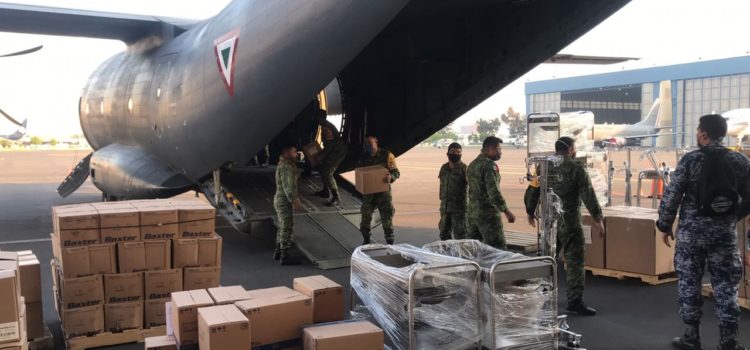 Ejército Mexicano entrega otras toneladas de insumos médicos a Yucatán