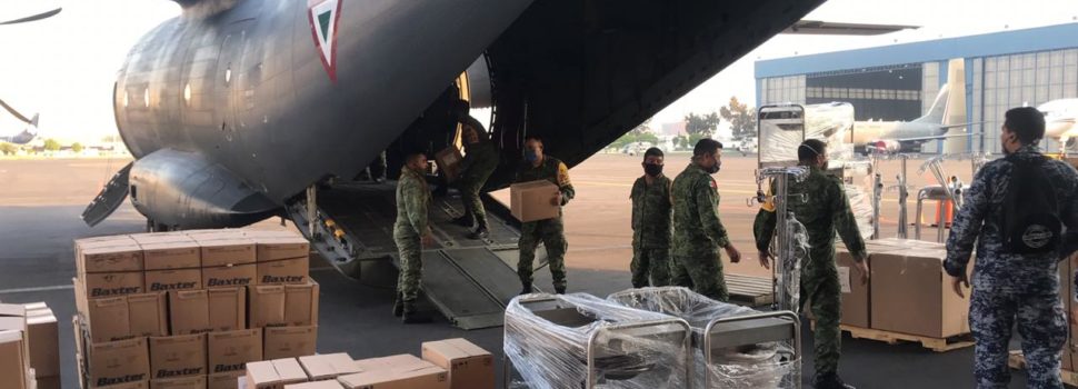 Ejército Mexicano entrega otras toneladas de insumos médicos a Yucatán