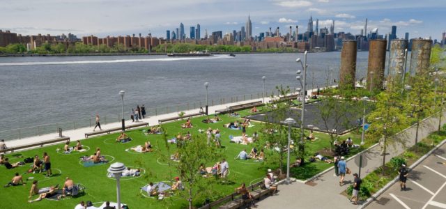 Geometría y distanciamiento social: la nueva iniciativa en parque en Nueva York