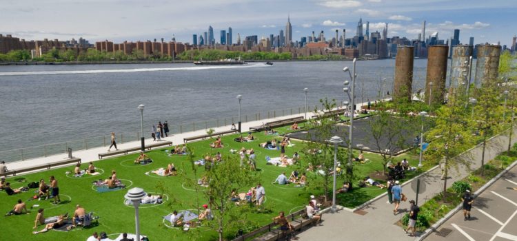 Geometría y distanciamiento social: la nueva iniciativa en parque en Nueva York
