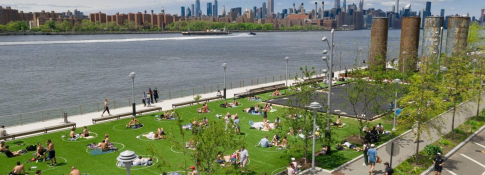 Geometría y distanciamiento social: la nueva iniciativa en parque en Nueva York