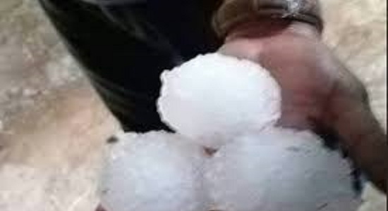 Lluvia y hasta granizo en Progreso