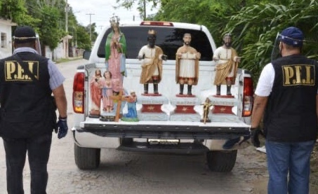 Recuperan las imágenes de los Reyes Magos robados en Tizimín