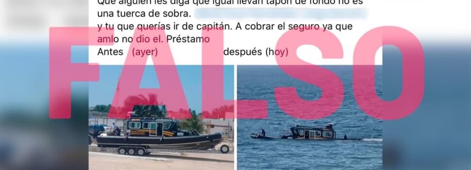 SSP denuncia ante FGE a autor de información dolosa sobre el hundimiento de la nueva lancha