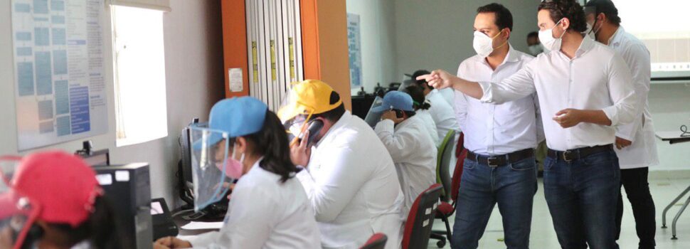 Monitorea el Gobernador Mauricio Vila el rastreo vía mensajes y llamadas para prevenir la propagación del Coronavirus