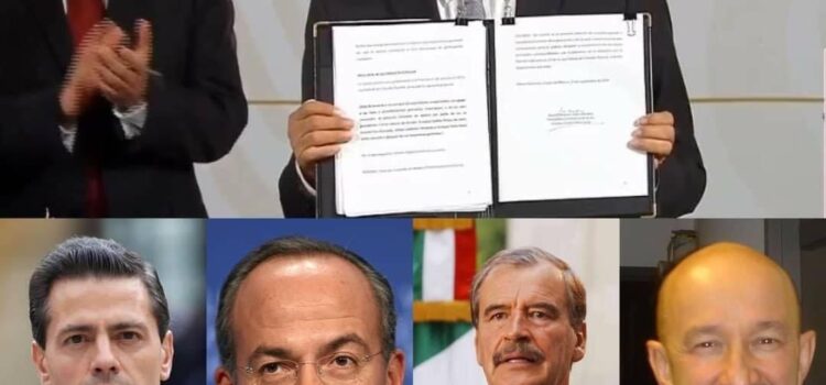 AMLO firma solicitud de consulta para enjuiciar a expresidentes