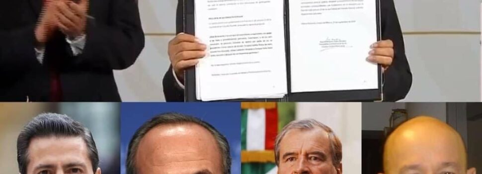 AMLO firma solicitud de consulta para enjuiciar a expresidentes