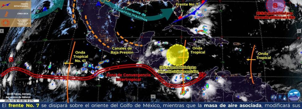 Conagua pronostica lluvia de moderada a fuerte en la tarde para Yucatán