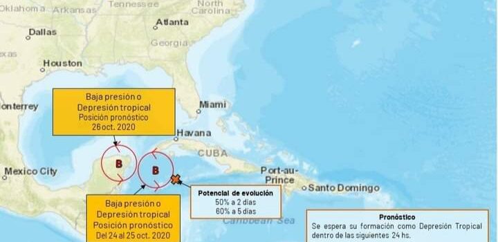 Posible depresión tropical, traería fuertes lluvias a Yucatán