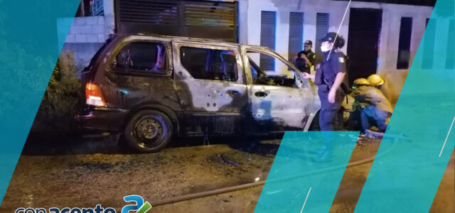 Arde en llamas camioneta en San José Tecoh